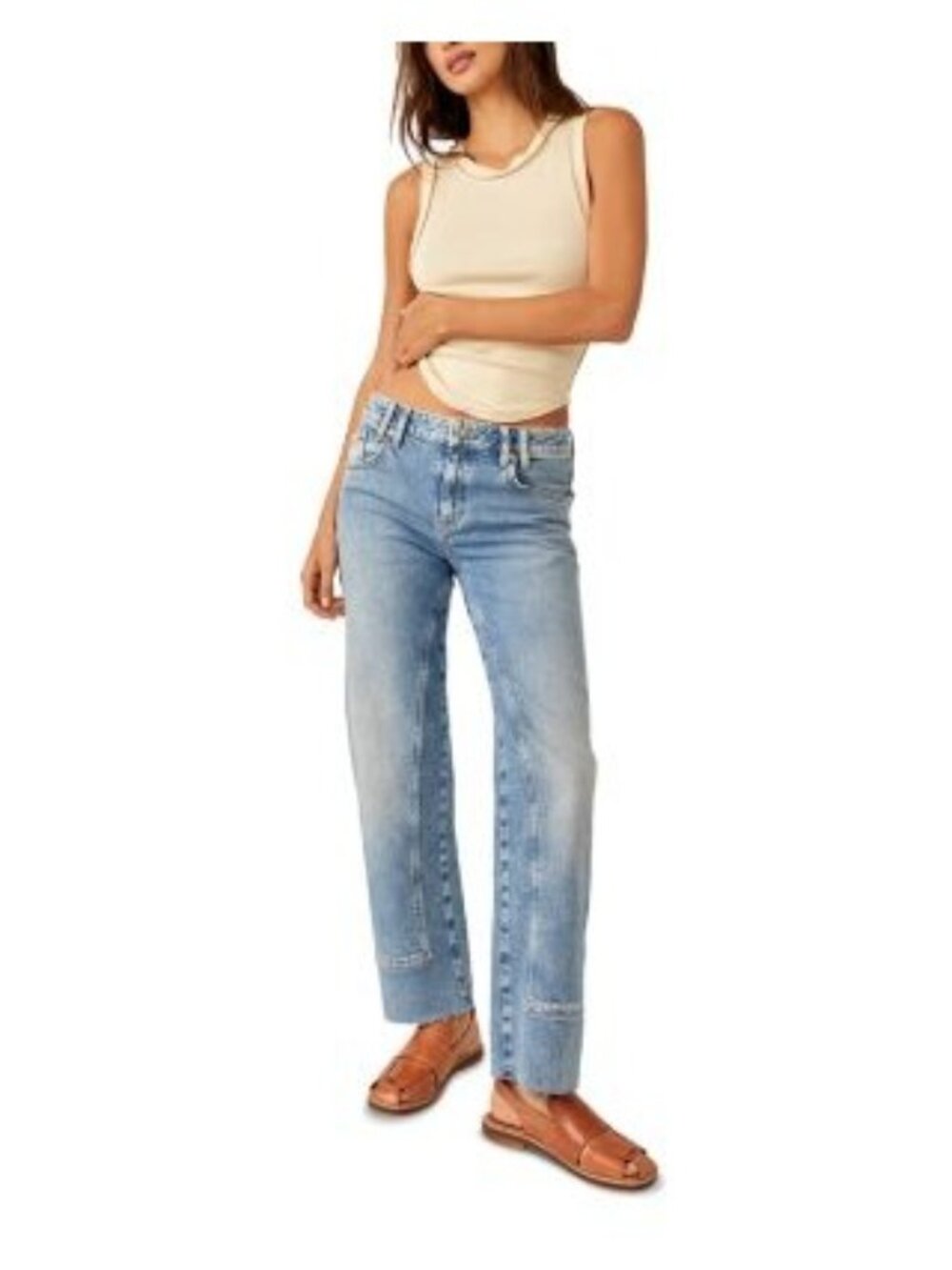 We the Free Risk Taker High Rise Straight Blue Jeans 29 Mantra